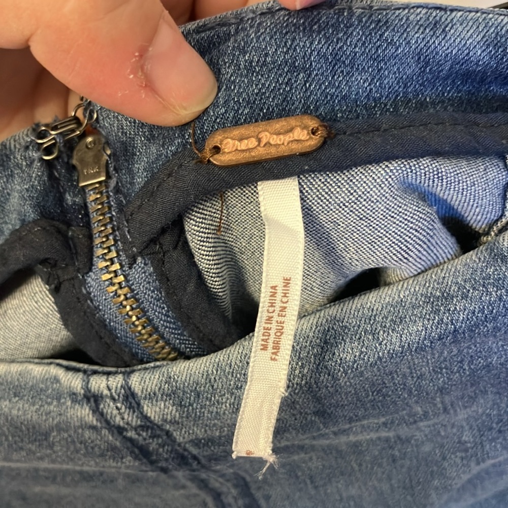 Free people denim stretch mini skirt - Picture 4 of 4